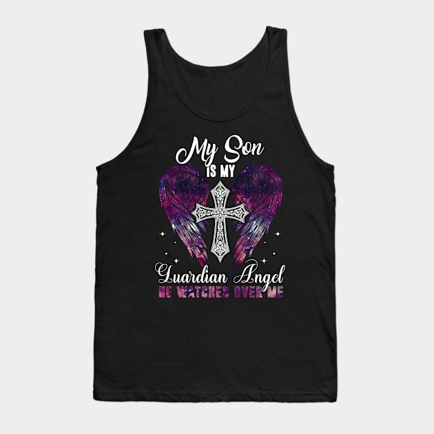 Son Is Guardian Angel He Watches Over Me Tank Top by Buleskulls 